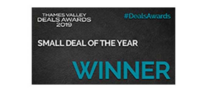 Thames Valley Deals Award 2019 Small Deal of the Year Winner.