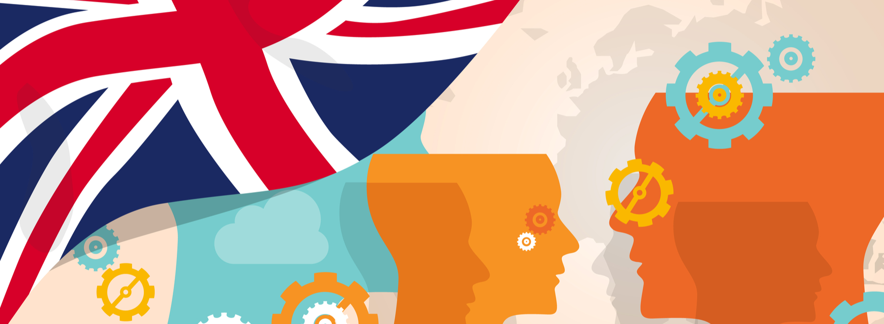 Tax E-News 2017, Heads with cogs and Union Jack in top left corner.