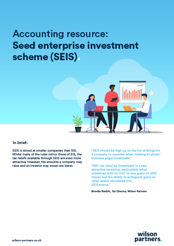 Seed enterprise investment scheme (SEIS)