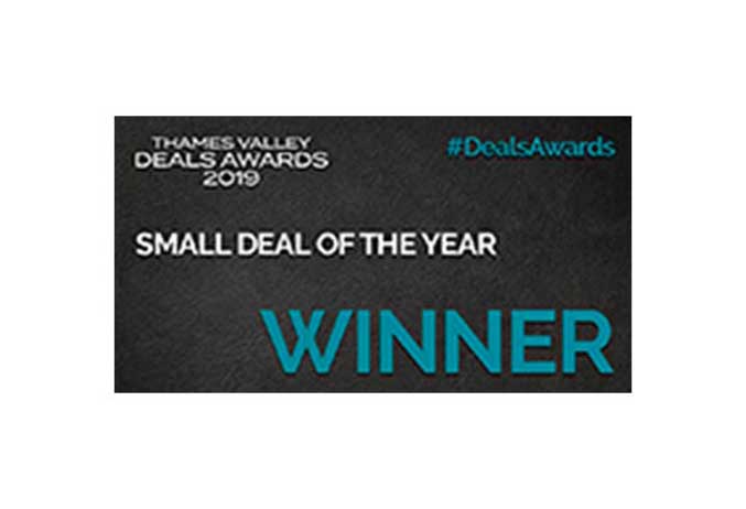 Winner - Small Deal of the Year Thames Valley Deals Awards 2019